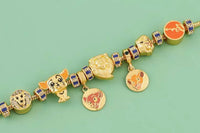 Vintage Lion King Charm Bracelet