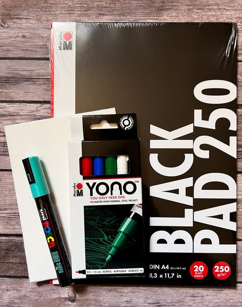 Young Artist Pack April 2022 - Marabu YONO Acrylic Marker