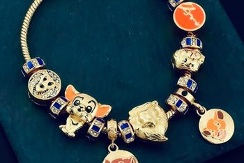 Vintage Lion King Charm Bracelet