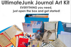 Ultimate Junk Journal Art Kit - EVERYTHING you need to get started! Large3 ring binder & plastic snap pouch included! SKU DV0922