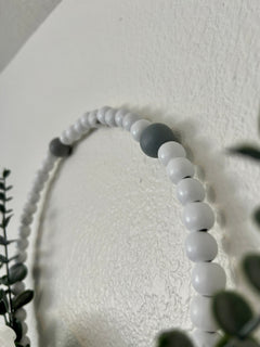 Farmhouse white Wall Rosary 10”
