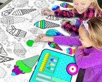Kids Coloring Tablecloth Themed Art Activity
