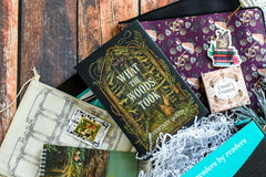 book-themed mystery box with exclusive editions