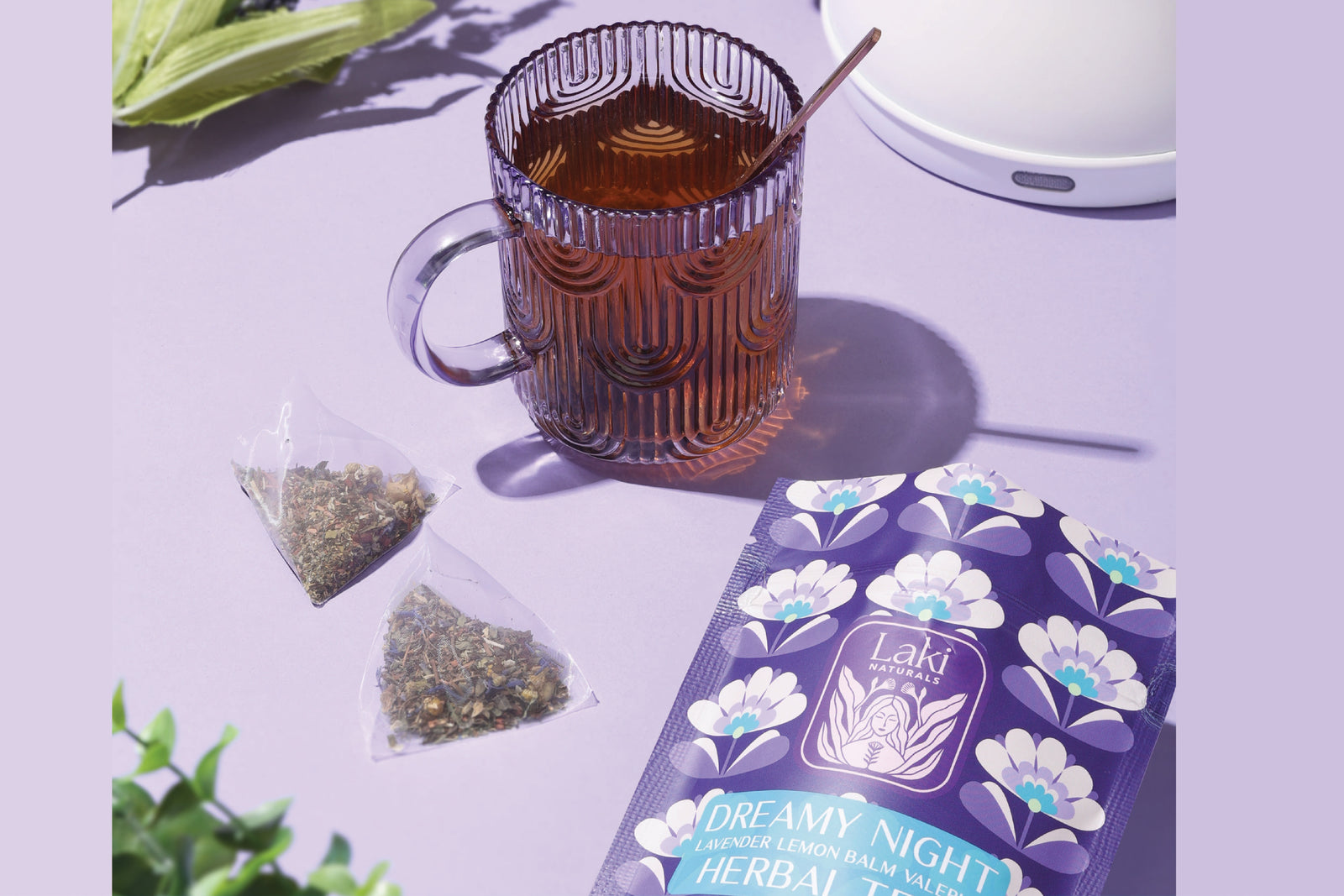 Give the Tea Lover in your life the gift of Laki's Dreamy Night Herbal Tea Gift Set - featuring our calming artisan tea blend.