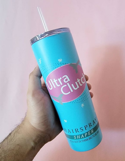 Hairspray Broadway Musical inspired Ultra Clutch Hairspray Can Tumbler - Great for Hot or Cold Liquids