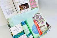 Colorful TEEN WISHBOX subscription box filled with skincare, socks, and snacks, ideal as a holiday gift for teens