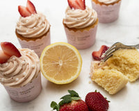 Lemon Cupcakes With Strawberry Buttercream - DIY Baking Kit by CrumbleCrate