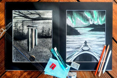 Our August 2026 Art Box, will include the drawings, Wind Chimes and Northern Drift.  Come and get dirty with us and create.
