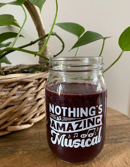 Something Rotten Broadway Musical inspired Glass Mason Jar - Nothing's as Amazing as a Musical