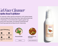 Face Cleanser | Jojoba Bead Exfoliator - Vegan & Organic