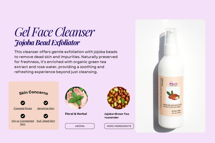 Face Cleanser | Jojoba Bead Exfoliator - Vegan & Organic