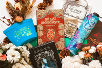 book-themed mystery box with exclusive editions