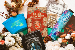book-themed mystery box with exclusive editions