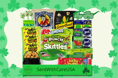 St Patricks Day Gift Box Green Gift Box - St. Patrick's Day Care Package Gift Idea for Kids Fun Leprechaun Gold Chocolate Candy Box