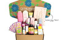 The Balanced Lifestyle Box for women showcases self-care products and a reusable tote bag for wellness journeys