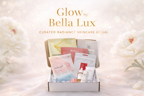 Bella Lux Glow is a curated luxury skincare subscription. Includes 7-9 K-beauty skincare designed to give you radiant, healthy, glowing skin