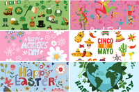 We have holiday cards for every holiday!  Each month you will get some holiday cards for holidays of the following month.