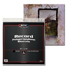 (6) Standard Plastic Record Sleeves Protect Your Collection 12.5" clear 2mm