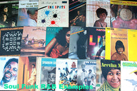 Sample of types of 1960-80s era soul fund R&B box option.  These are just examples, not the exact records that you would receive.