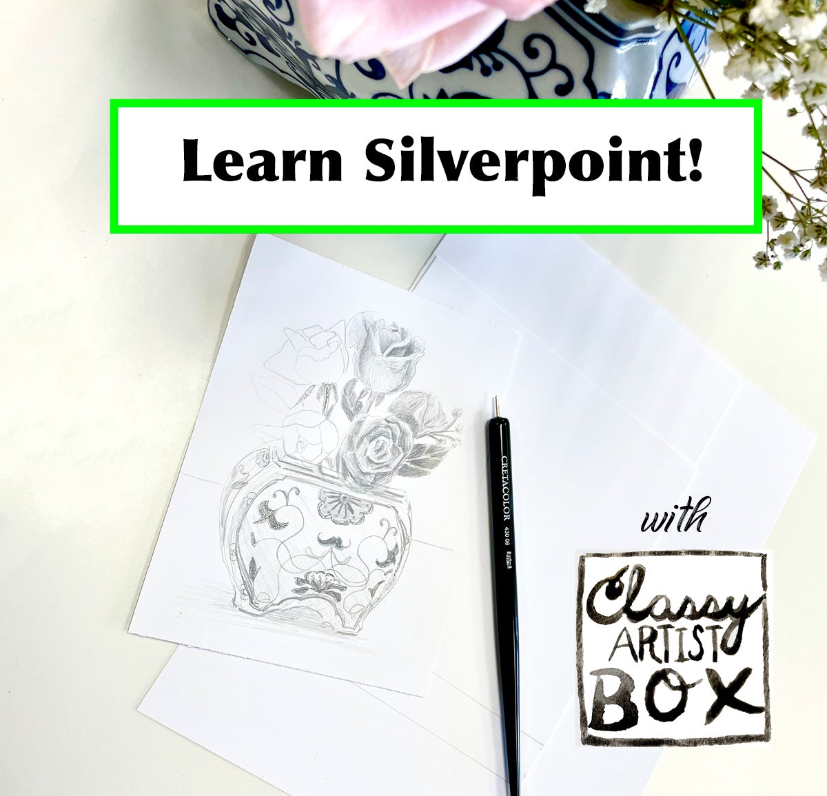 Art Kit - Silverpoint Drawing Art Class in a Box