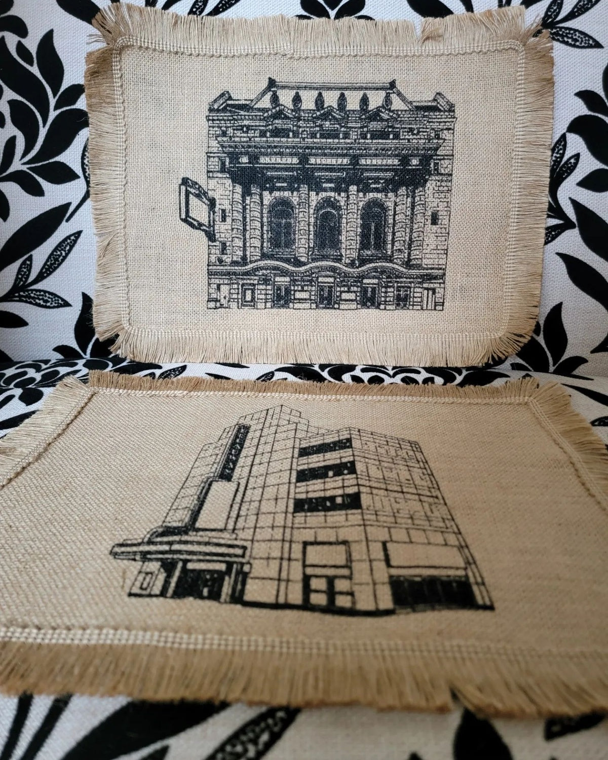 Broadway Theater Placemats - Lyceum Theatre, Broadway Theatre Sketch on Jute Placemat