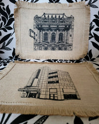 Broadway Theater Placemats - Lyceum Theatre, Broadway Theatre Sketch on Jute Placemat