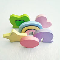 Lucky Charms Decor | Mini Wooden St. Patrick's Day Decor | Holiday Tiered Tray | Table Shelf Accent