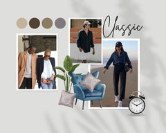 an example of our classic style boxes as worn by women and men models wearing button down shirts and pants