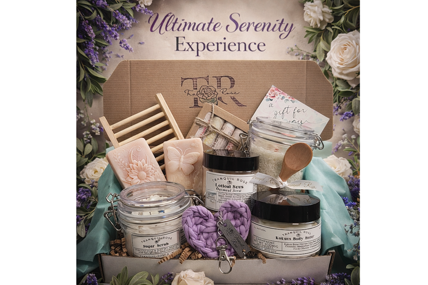  Ultimate Serenity Experience Mother's Day Box.  A one time shipment with full-size products.  Handcrafted in the USA, Free shipping.