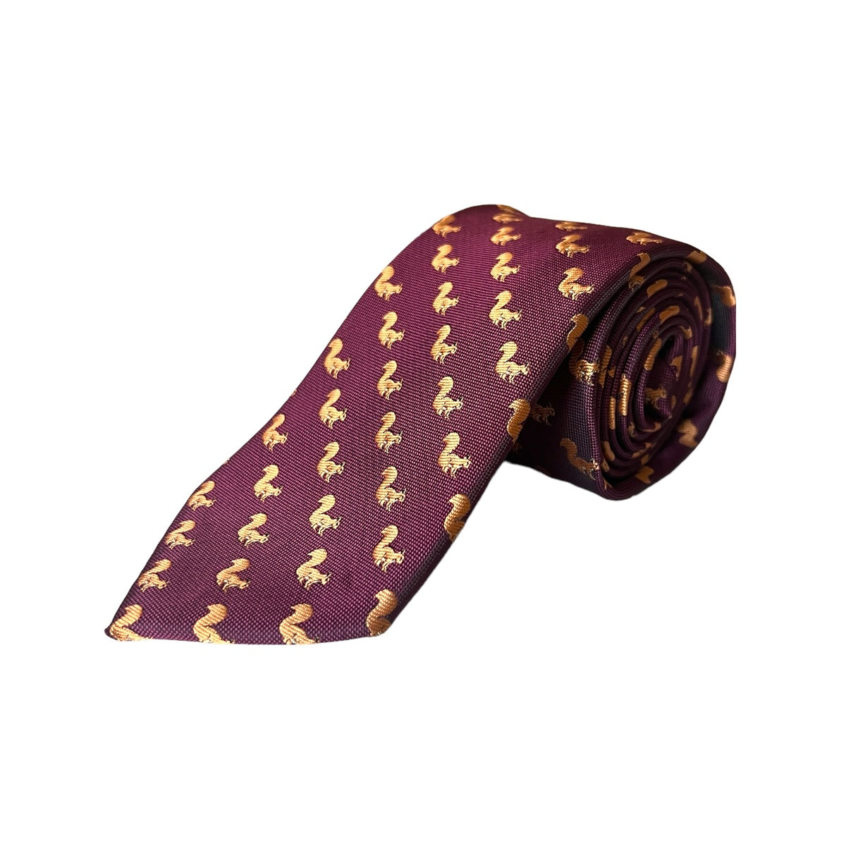 Maroon Squirrels Tie