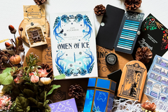 book-themed mystery box with exclusive editions