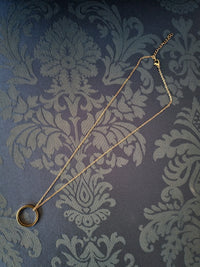 A Strange Loop Broadway Musical inspired engraved Necklace - Inner White Girl - Rose Gold Ring on Chain