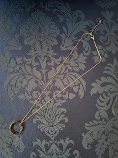 A Strange Loop Broadway Musical inspired engraved Necklace - Inner White Girl - Rose Gold Ring on Chain