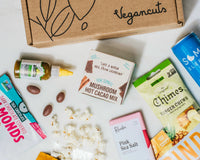 Vegancuts Monthly Snack Box Open the Door to sweet & savory vegan snacks from the longest standing vegan subscription company