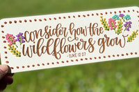 Consider the Wildflowers Wood Embroidery Kit