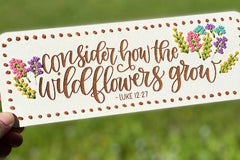 Consider the Wildflowers Wood Embroidery Kit