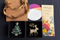 Each month, you will receive two brooches that correspond to the festivals of that month.Such as christmas tree,reindeer booch for christmas