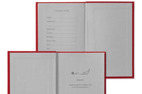 Midori Diary with Embroidered Cat Bookmark