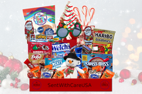 Christmas Git Box for Kids & Christmas Care Package. Christmas Snack Box Winter Holiday Gift Ideas for Grandkids