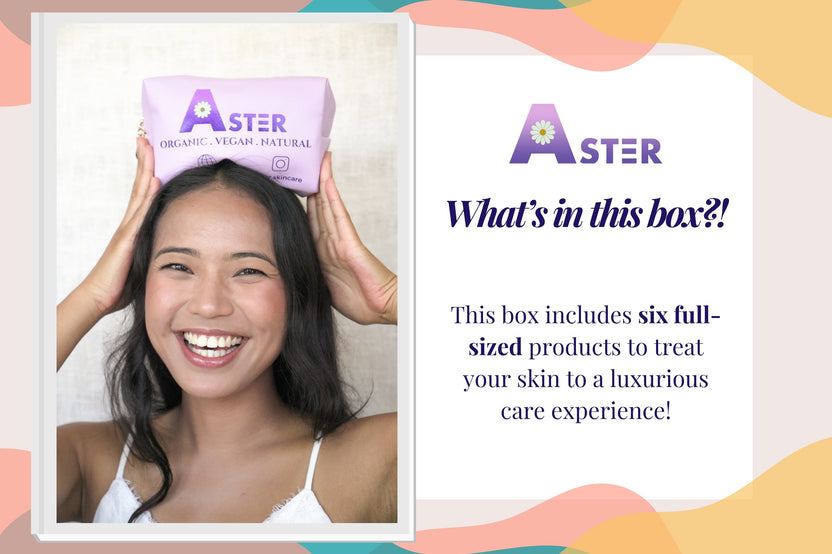 Organic Vegan Skincare Gift Set – 6 Full-Size Self Care Products | Aster