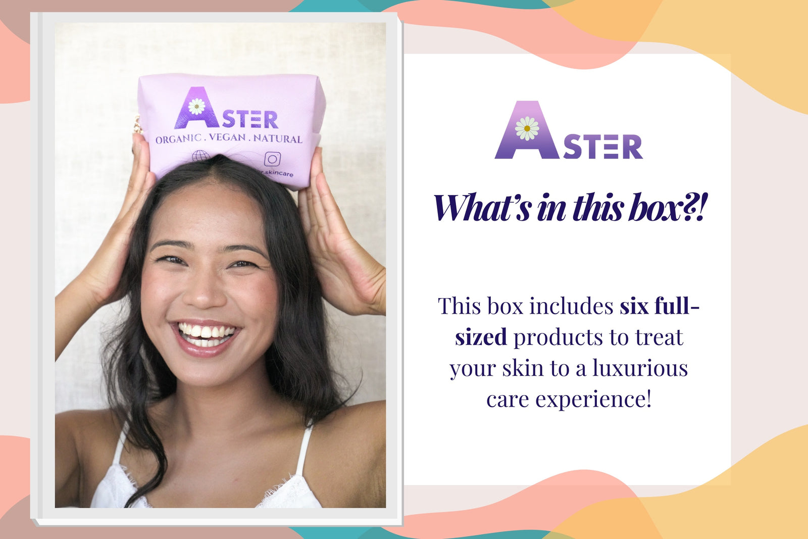 Organic Vegan Skincare Gift Set – 6 Full-Size Self Care Products | Aster