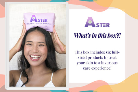 Organic Vegan Skincare Gift Set – 6 Full-Size Self Care Products | Aster