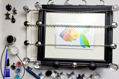 Unique Jewely Frame by ArtKits. The art comes from the jewelry you add. Everyting included, delivered right to your home.