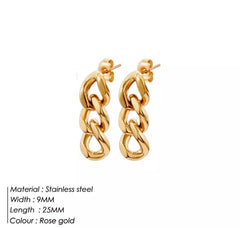 ARIA 14K Gold Chain Earrings
