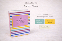 Market Stripe Binder with Page Color Options, or a Surprise Me option if you can't decide, and a beautiful choice will be selected for you. 