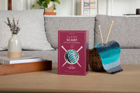 Another favorite color, Nebula, transforms the Learn to Knit scarf kit into a self-striping knitting adventure.