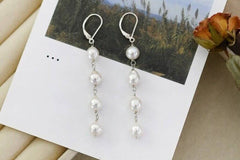 Sara Roses Flower Ivory Silver Pearl Ball Charm Gift Bracelet