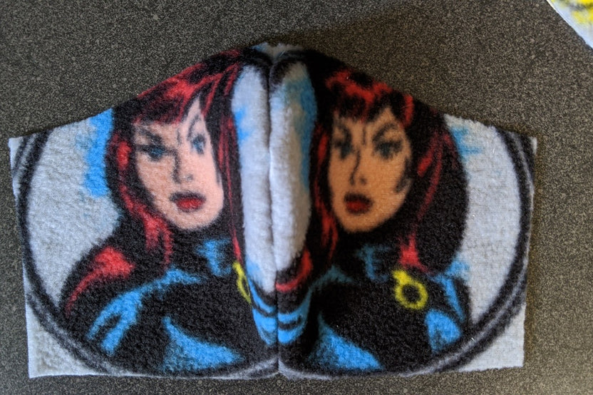 Black Widow Fleece Face Mask