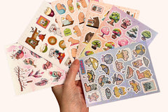 Postix quality sticker sticker sheets featuring a range of playful, cute and modern designs, made for adult sticker lovers worldwide