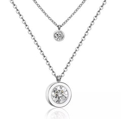 AISHA ♡ AAA Cubic Zirconia Diamond Tarnish-free Layered Necklace